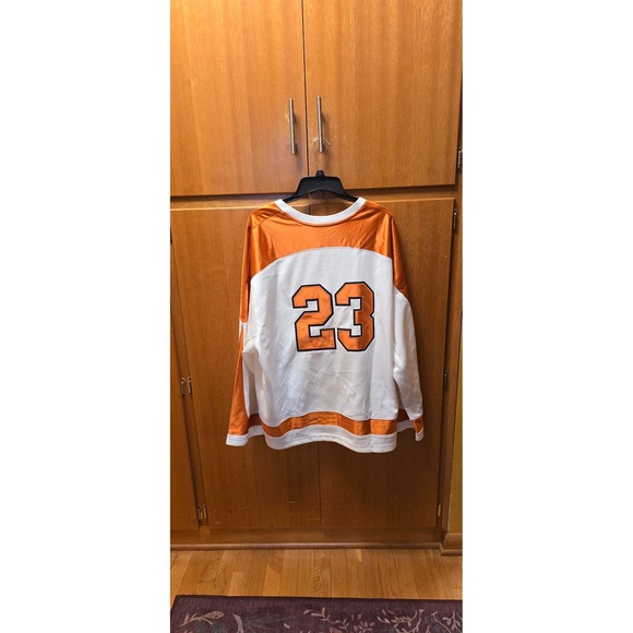 Jordan Brand Other - Jordan Hockey Jersey Mens Large Orange White 23 Long Sleeve BV0106-103